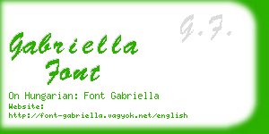 gabriella font business card